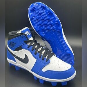 Nike Jordan 1 Retro MCS Mens Baseball Cleats Game Royal Blue AV5354-411 Size 9